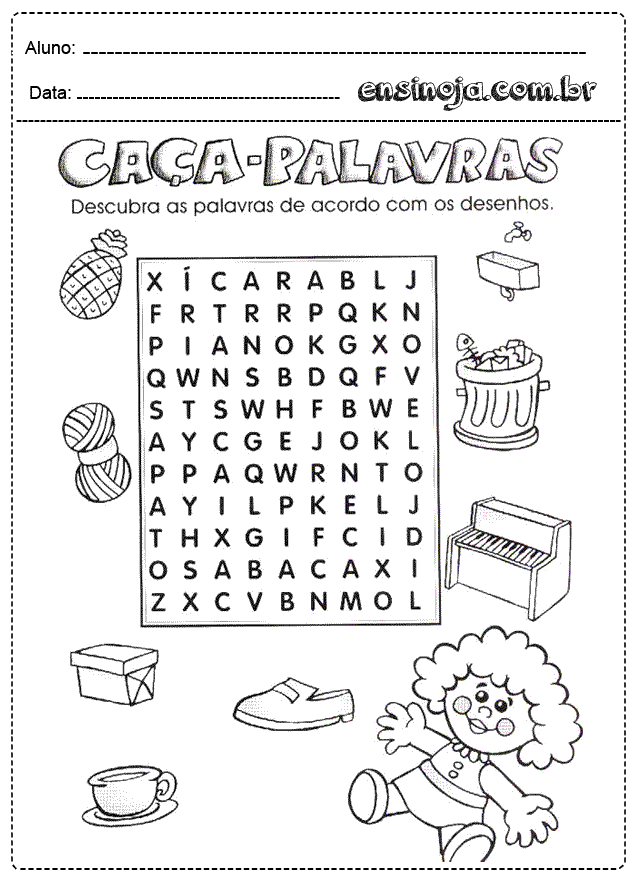 Caça-palavras simples 3 worksheet