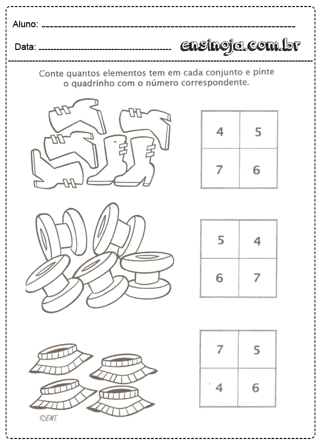 Atividades educação infantil matemática conjuntos