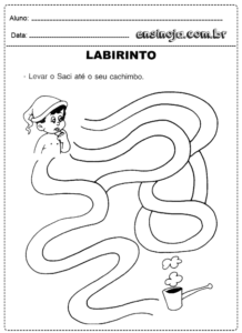 Atividade labirinto educação infantil