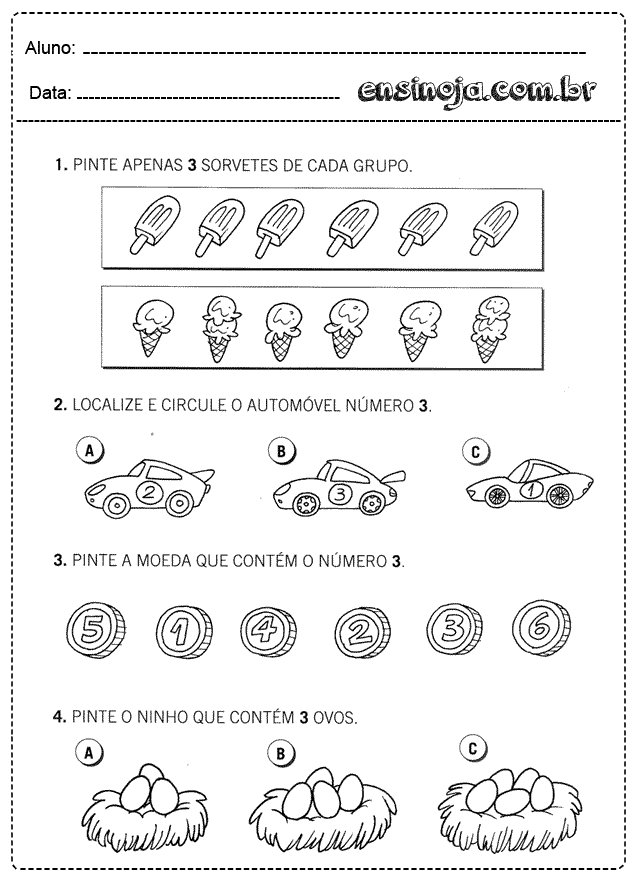 Atividades educação infantil matemática conjuntos