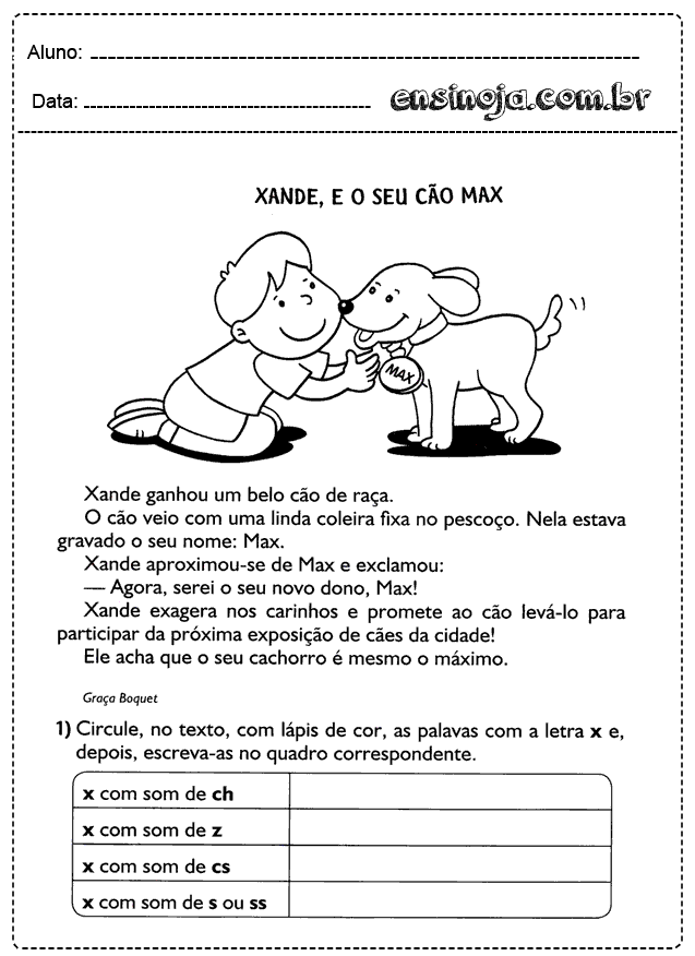 Interpretação de texto 1° ano alfabetização