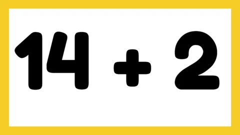 Imagem mostrando a operação matemática 14 + 2