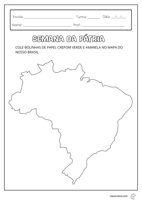 Mapa do Brasil em branco para atividade escolar