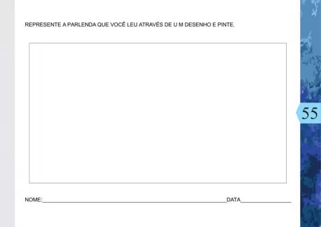 Página em branco para representação de uma parlenda através de desenho.