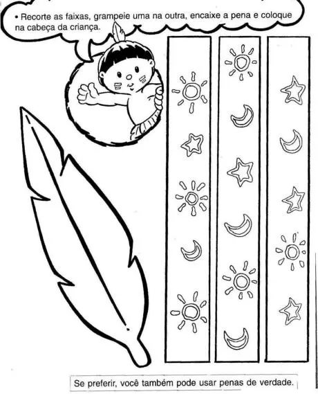 Atividade de recorte e colagem com uma criança e elementos decorativos.