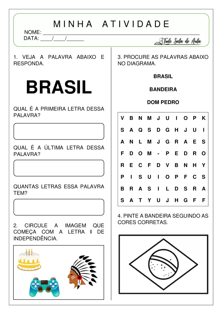 Atividades semana da pátria – educação infantil e 1º ano pdf