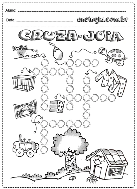 Palavras cruzadas infantil para imprimir