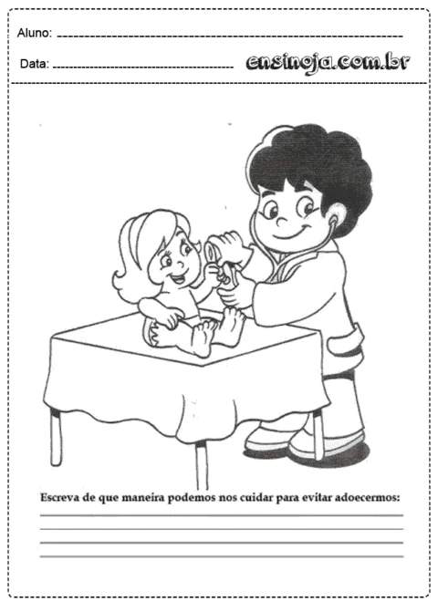 Criança sendo examinada por um médico.