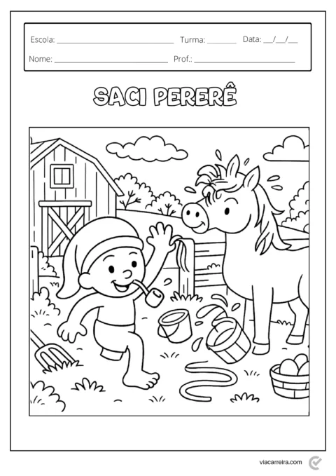 Criança brincando com um cavalo em um cenário rural