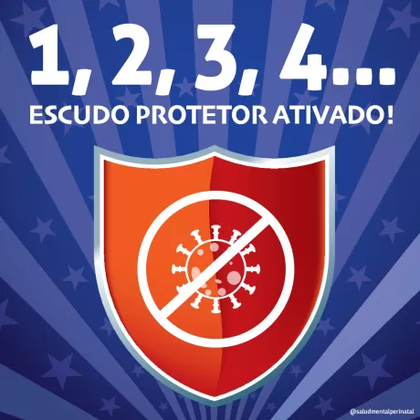 Escudo com símbolo de proteção contra vírus