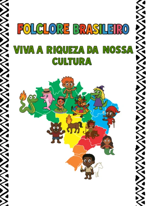 Mural de folclore para imprimir – modelo pronto em pdf