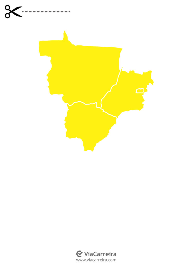 Mapa do Brasil para atividades educativas.