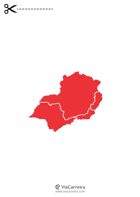Mapa recortável para atividades educativas.
