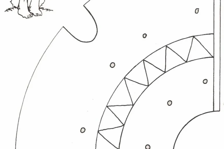 Desenho de uma criança indígena com uma flecha e uma oca para recortar e montar.