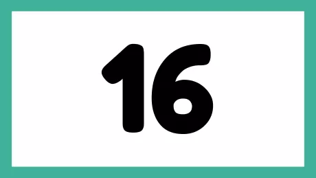 Número 16 em destaque