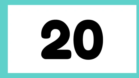 Número 20 em destaque