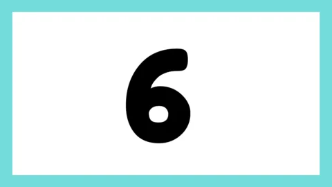 Número 6 em destaque