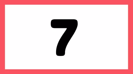 Número 7 em destaque