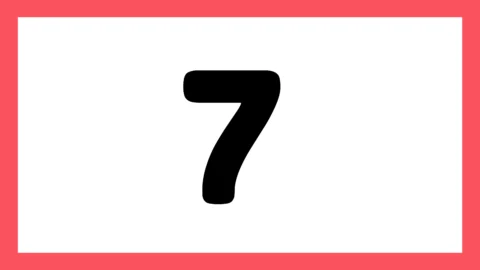 Número 7 em destaque
