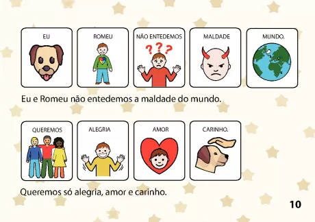 Ilustrações de crianças e expressões de emoções sobre a doença do mundo.