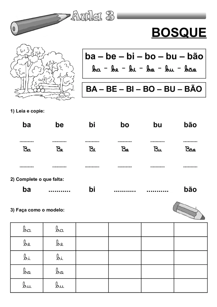 Apostila de alfabetização para crianças — p4 | Atividades Educação Infantil (ensinoja.com.br)