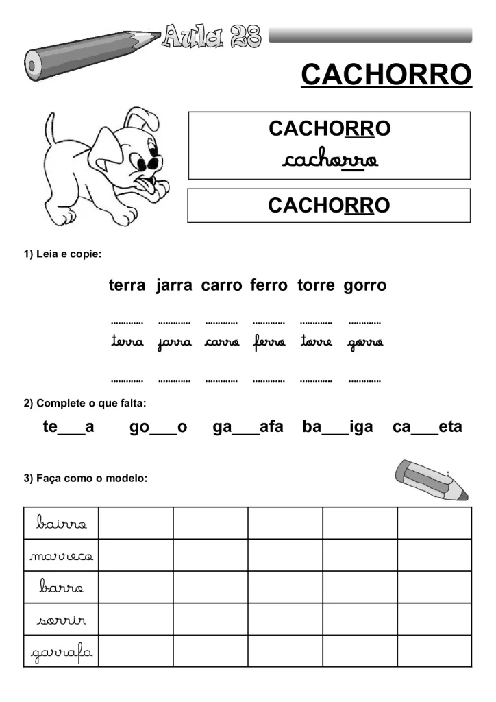 Apostila de alfabetização para crianças — p54 | Atividades Educação Infantil (ensinoja.com.br)