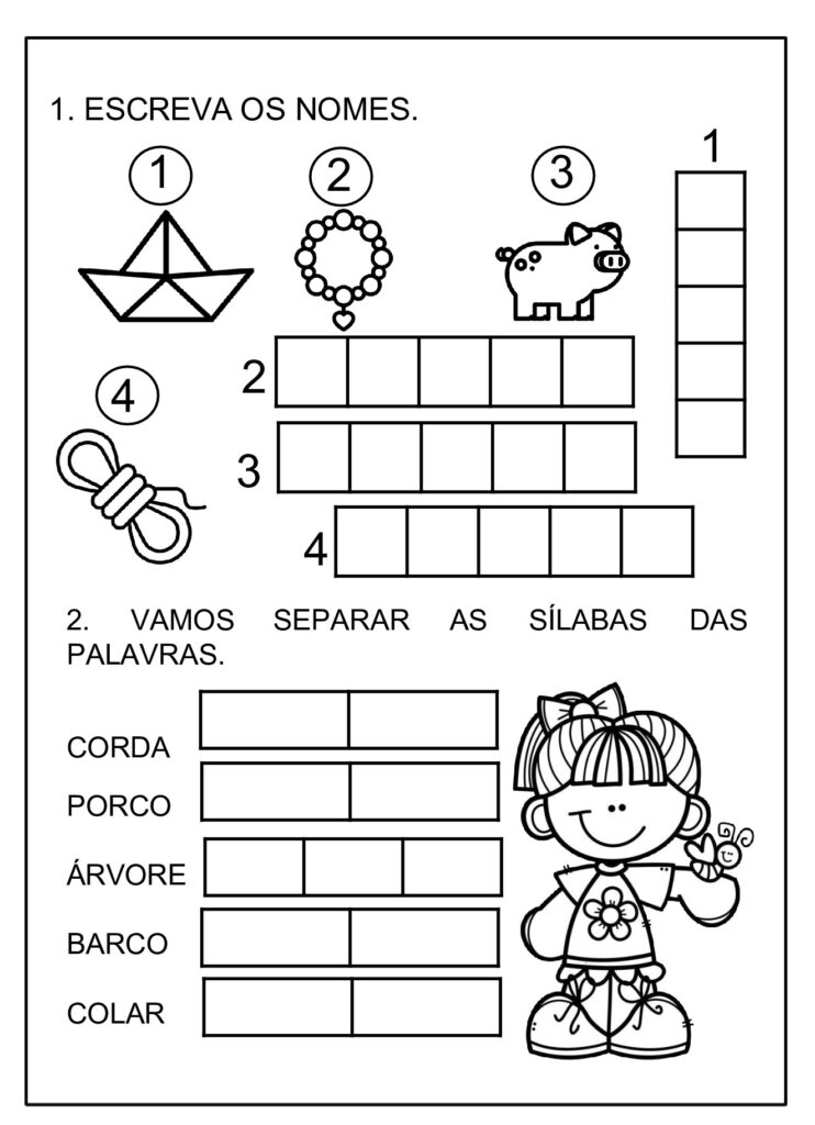 Atividade de sílabas para 1º ano em PDF — p6 | Atividades Educação Infantil (ensinoja.com.br)