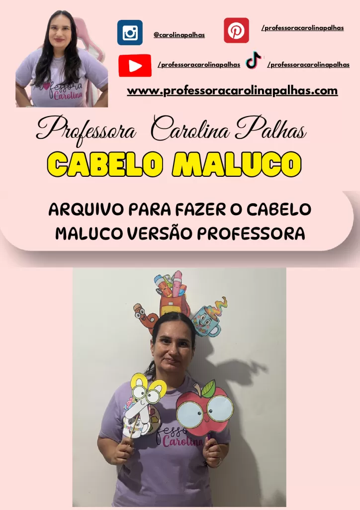 Atividade divertida: cabelo maluco para professores — p1 | Atividades Educação Infantil (ensinoja.com.br)