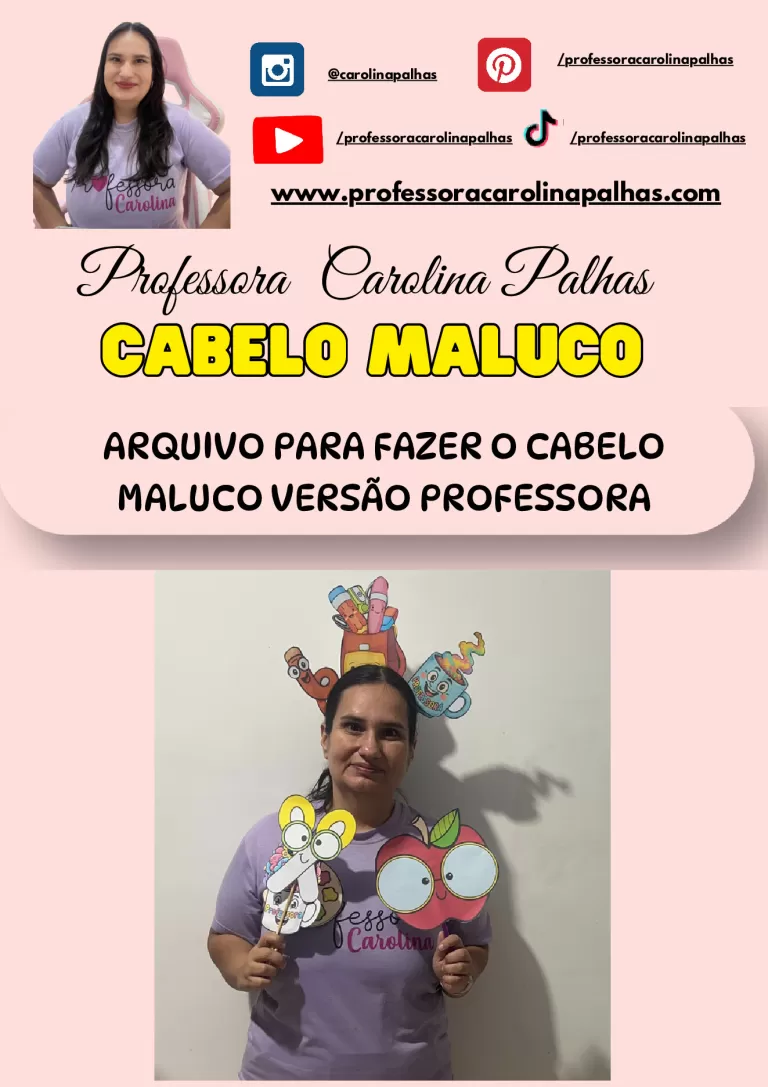 Atividade divertida: cabelo maluco para professores