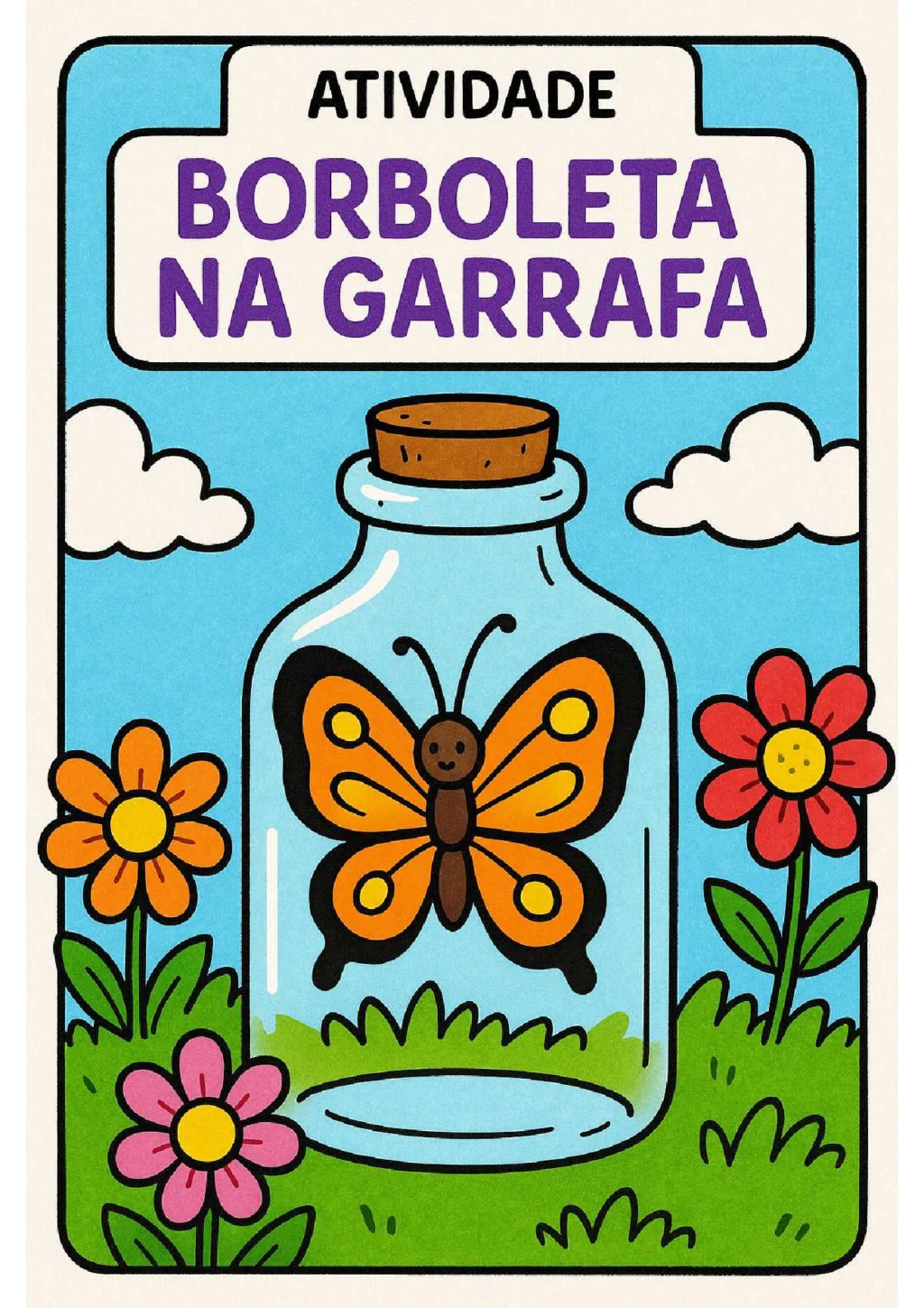 Atividade educativa: borboleta na garrafa