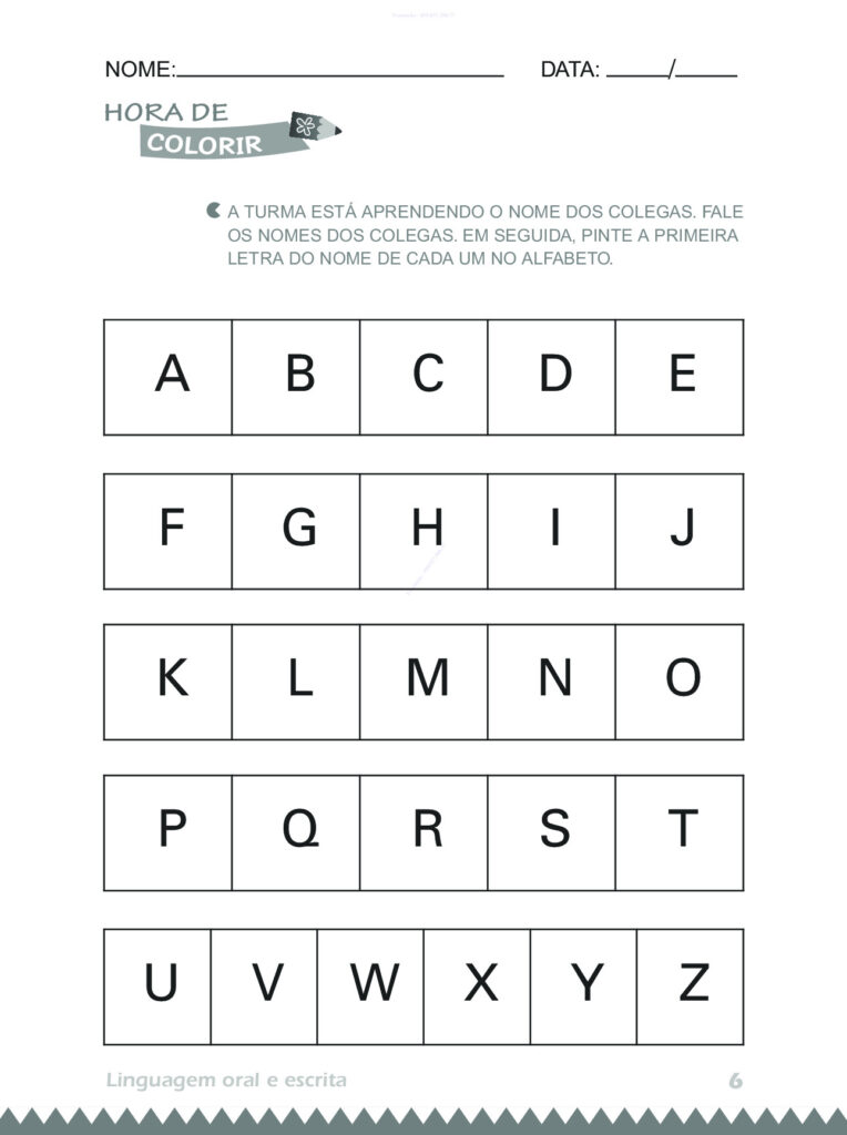 Atividades 4 anos: Linguagem Oral e Escrita (PDF) — p6 | Atividades Educação Infantil (ensinoja.com.br)