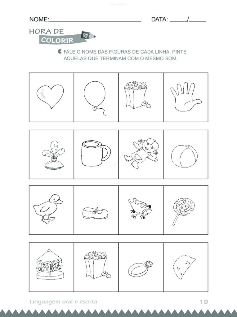 Atividades 4 anos: Linguagem Oral e Escrita (PDF) — p10 | Atividades Educação Infantil (ensinoja.com.br)