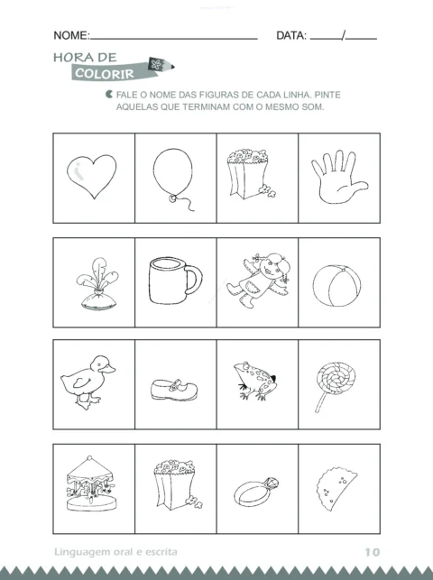 Atividades 4 anos: Linguagem Oral e Escrita (PDF) — p10 | Atividades Educação Infantil (ensinoja.com.br)