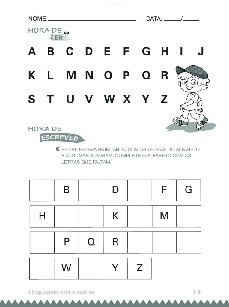 Atividades 4 anos: Linguagem Oral e Escrita (PDF) — p14 | Atividades Educação Infantil (ensinoja.com.br)