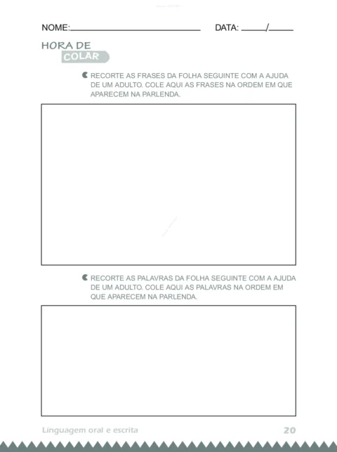 Atividades 4 anos: Linguagem Oral e Escrita (PDF) — p20 | Atividades Educação Infantil (ensinoja.com.br)