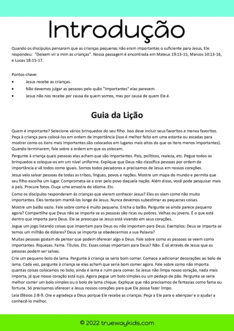 Atividades Bíblicas: Jesus Recebe as Crianças (PDF para Imprimir) — p2 | Atividades Educação Infantil (ensinoja.com.br)
