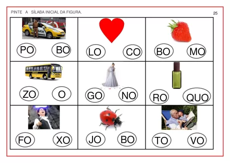 Atividades de alfabetização letra O - sílaba inicial — p26 | Atividades Educação Infantil (ensinoja.com.br)