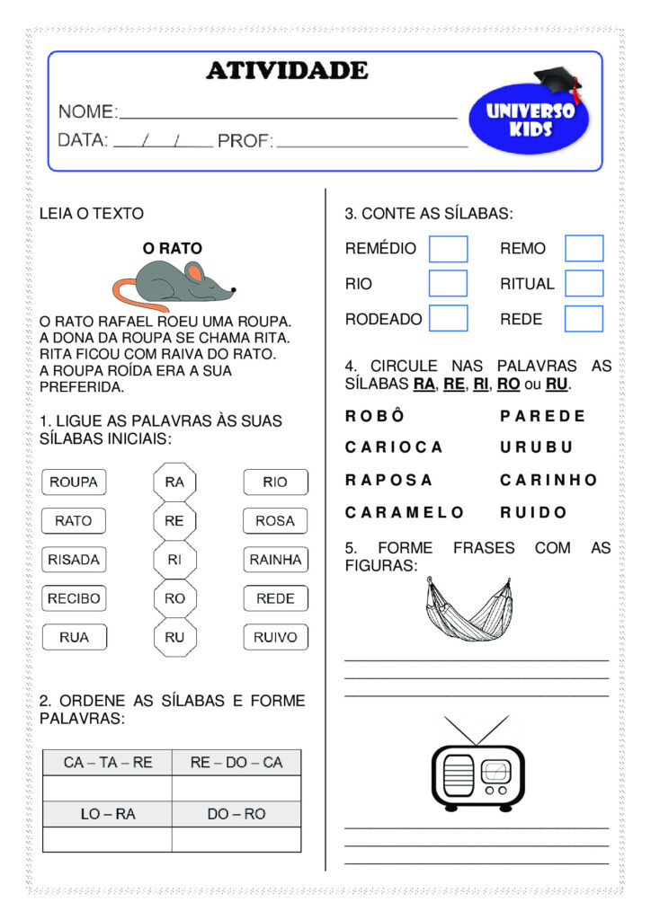 Atividades de formar palavras em PDF - sílabas — p9 | Atividades Educação Infantil (ensinoja.com.br)