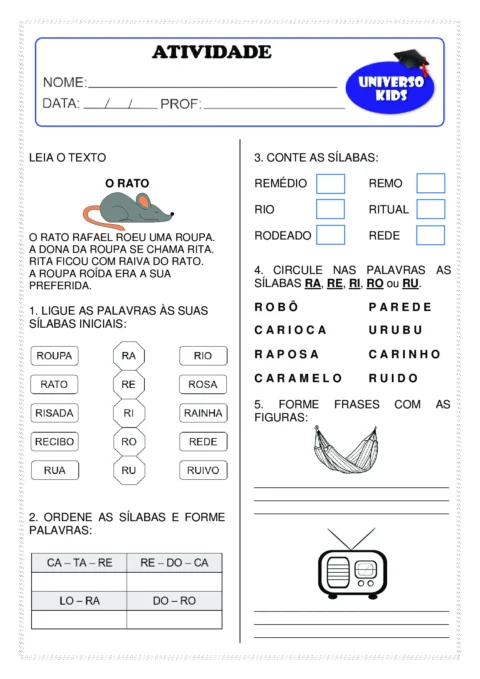 Atividades de formar palavras em PDF - sílabas — p9 | Atividades Educação Infantil (ensinoja.com.br)