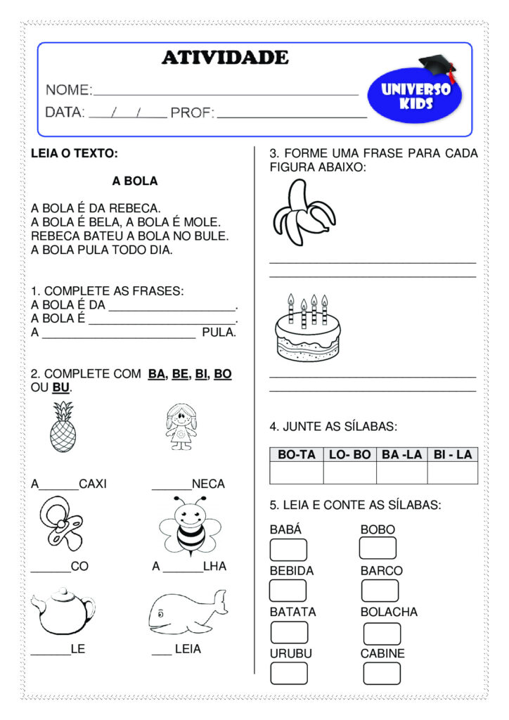 Atividades de formar palavras em PDF - sílabas — p14 | Atividades Educação Infantil (ensinoja.com.br)