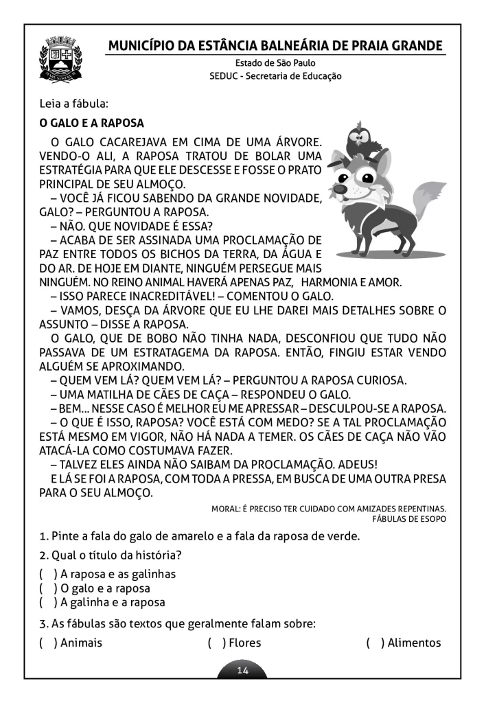 Atividades de língua portuguesa para o 2º ano — p11 | Atividades Educação Infantil (ensinoja.com.br)