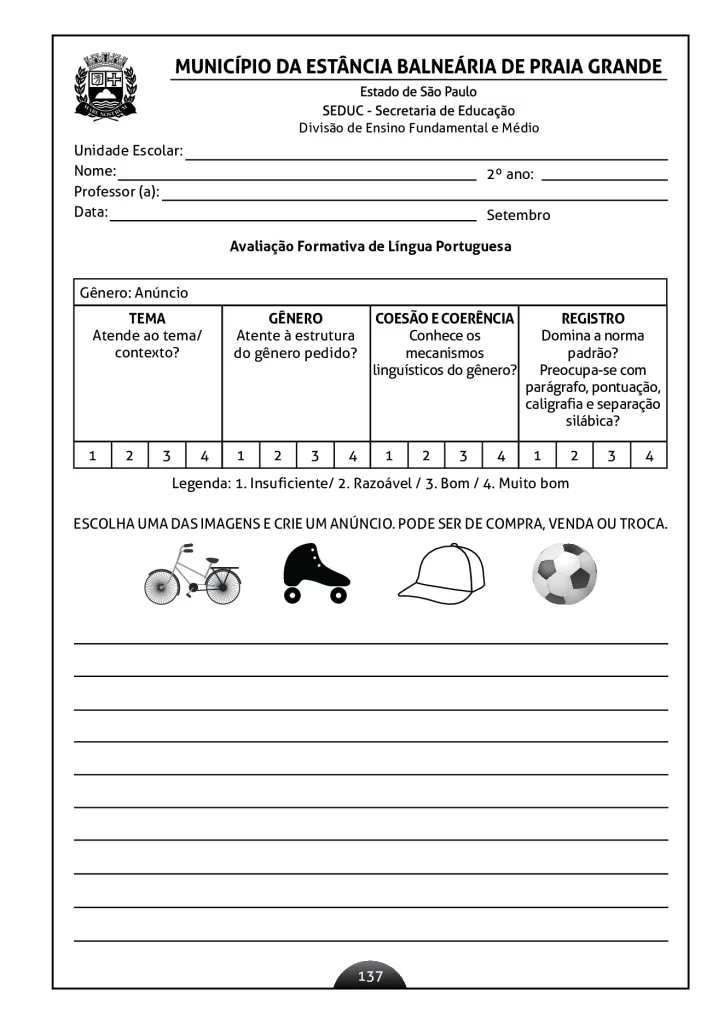 Atividades de língua portuguesa para o 2º ano — p134 | Atividades Educação Infantil (ensinoja.com.br)