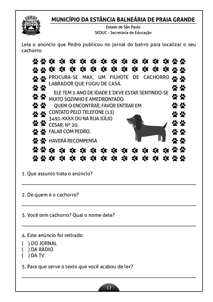 Atividades de língua portuguesa para o 2º ano — p14 | Atividades Educação Infantil (ensinoja.com.br)
