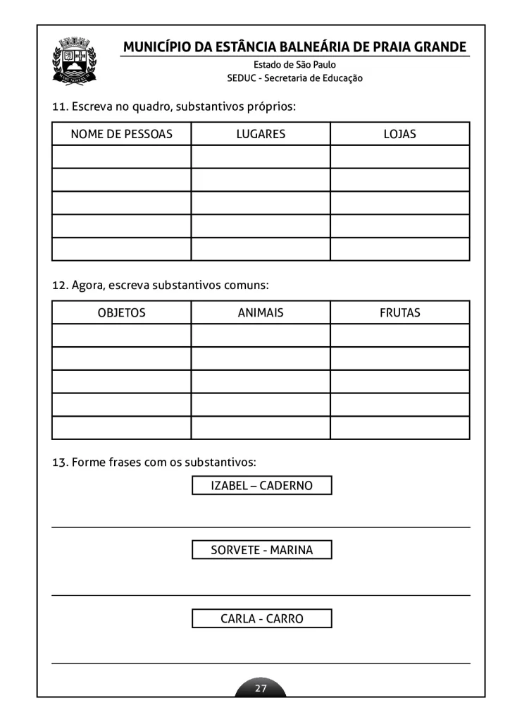 Atividades de língua portuguesa para o 2º ano — p24 | Atividades Educação Infantil (ensinoja.com.br)