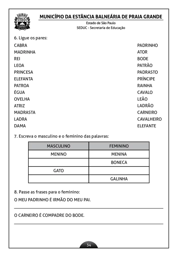 Atividades de língua portuguesa para o 2º ano — p31 | Atividades Educação Infantil (ensinoja.com.br)