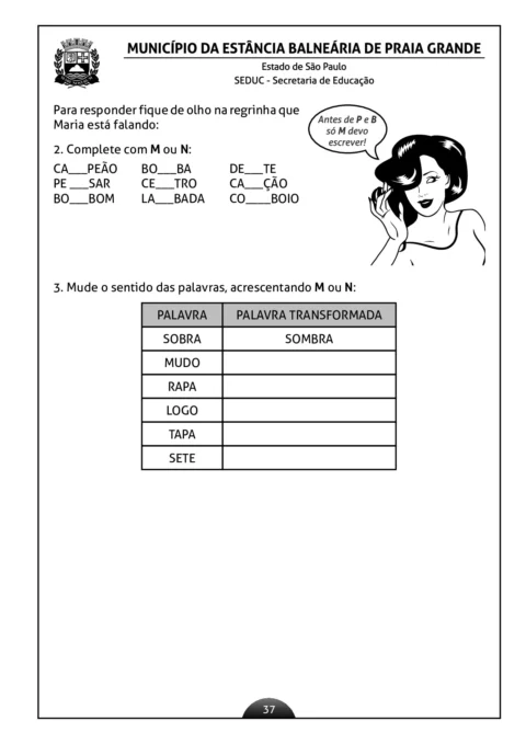 Atividades de língua portuguesa para o 2º ano — p34 | Atividades Educação Infantil (ensinoja.com.br)