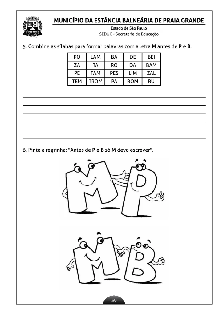 Atividades de língua portuguesa para o 2º ano — p36 | Atividades Educação Infantil (ensinoja.com.br)