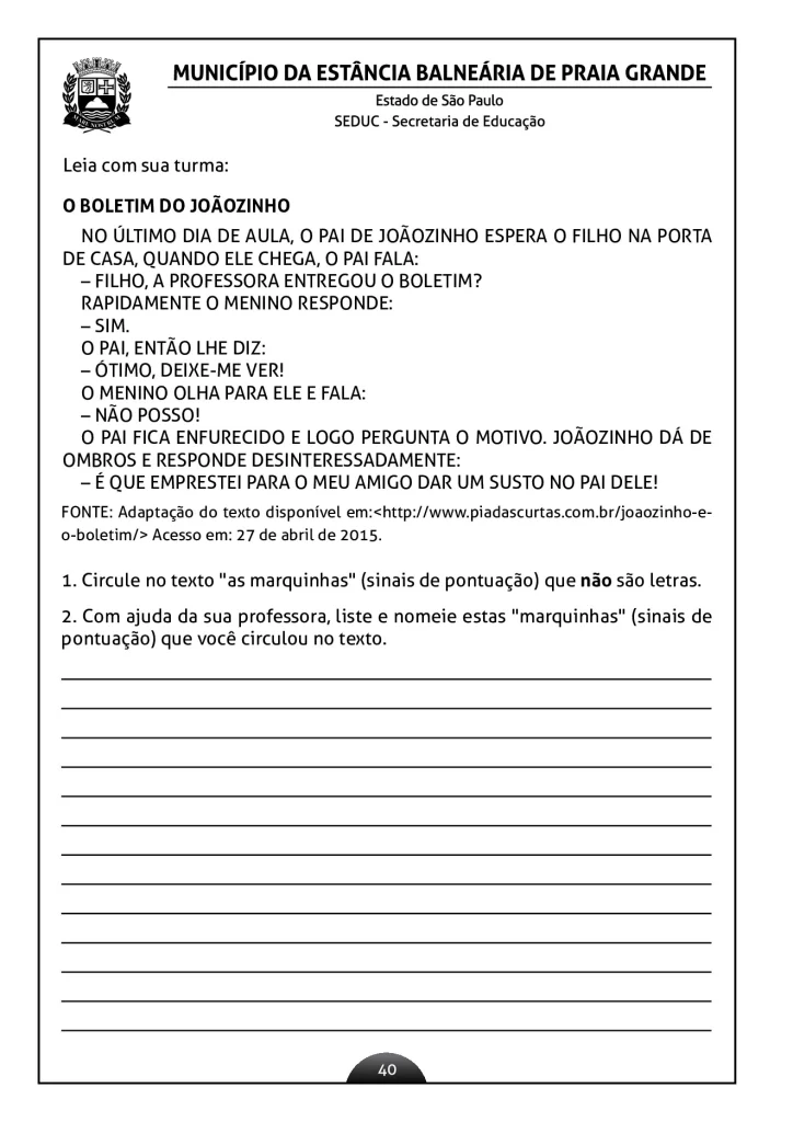 Atividades de língua portuguesa para o 2º ano — p37 | Atividades Educação Infantil (ensinoja.com.br)