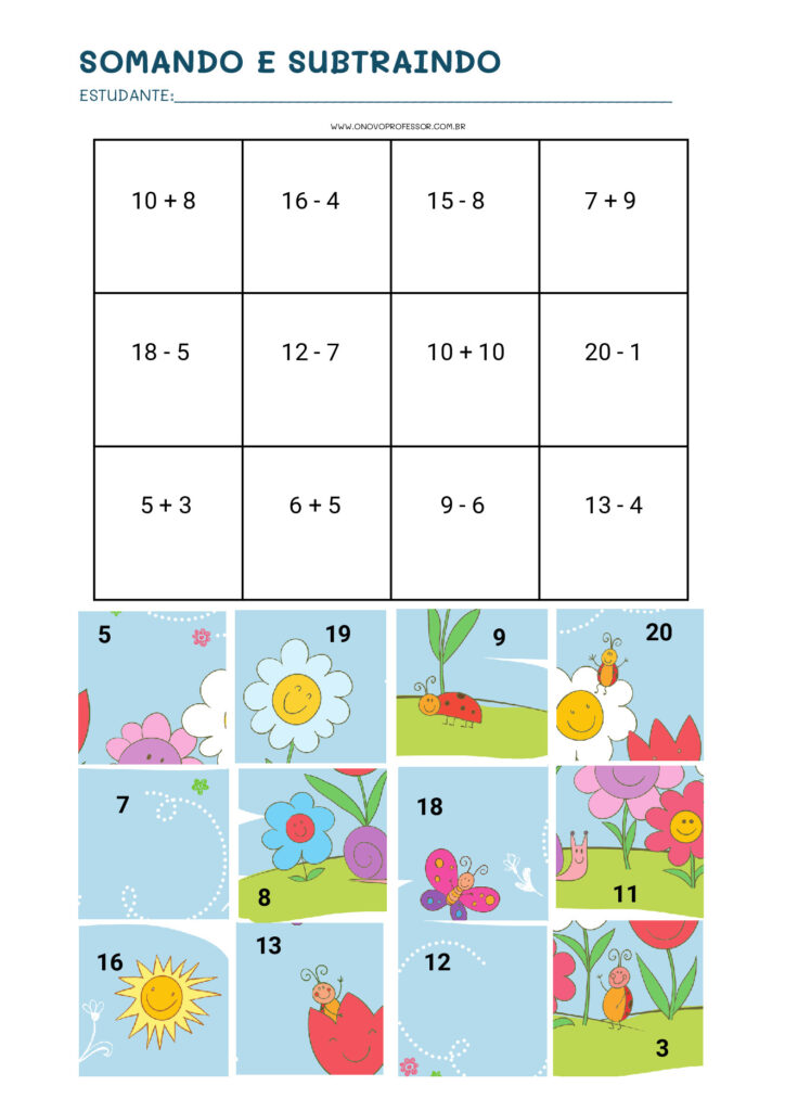 Atividades de Matemática 1º ano: Adição e Subtração (PDF) — p2 | Atividades Educação Infantil (ensinoja.com.br)