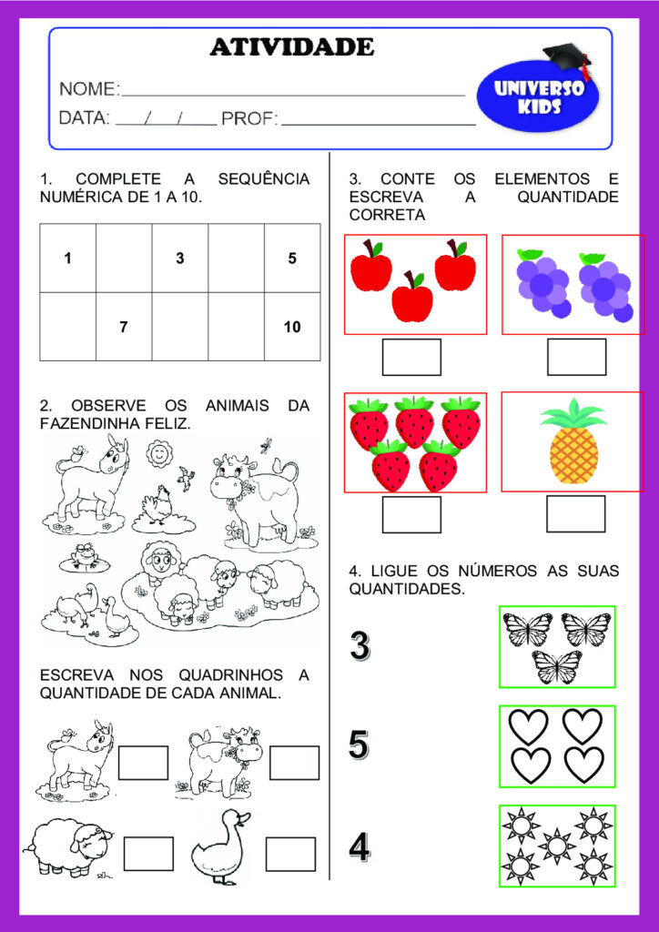 Atividades de matemática para crianças — p11 | Atividades Educação Infantil (ensinoja.com.br)